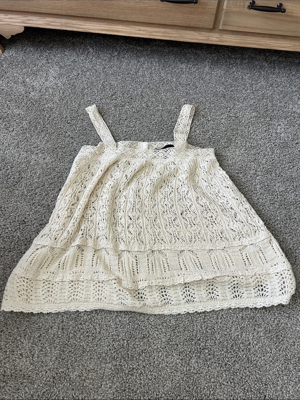 Zara Cream Crochet Camisole Tank Top
